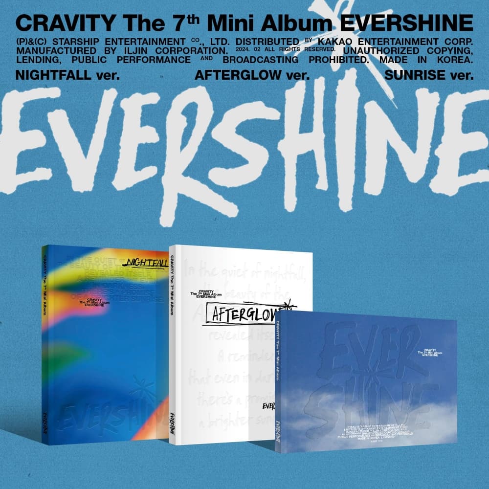 [세트/앨범3종] CRAVITY (크래비티) - The 7th Mini Album [EVERSHINE]