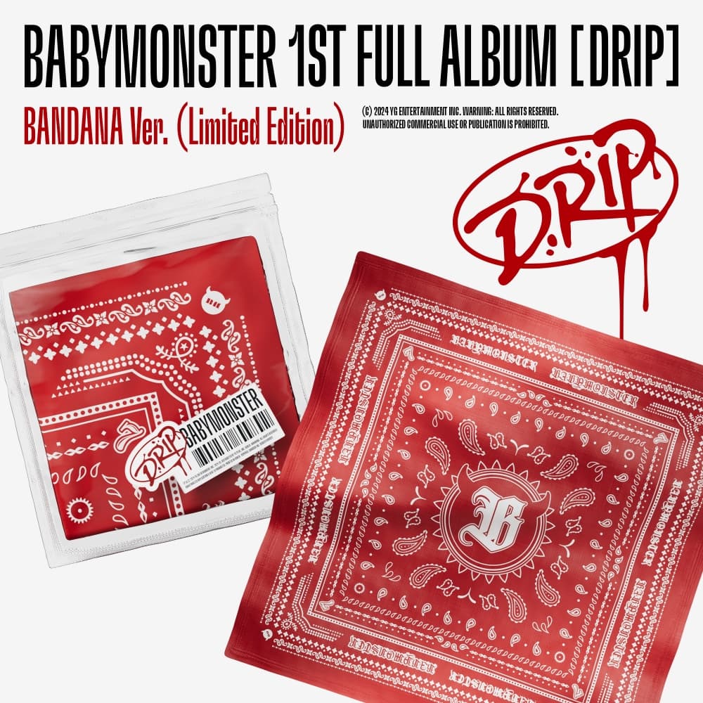 베이비몬스터 (BABYMONSTER) - 1st FULL ALBUM [DRIP] (BANDANA Ver. Limited Edition)