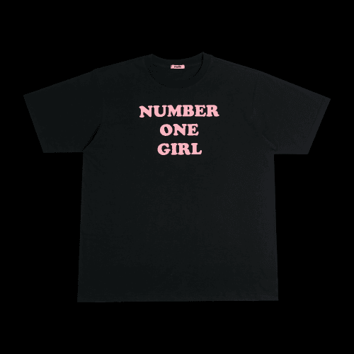 ROSÉ [ROSIE]NUMBER ONE GIRL BLACK T-SHIRT
