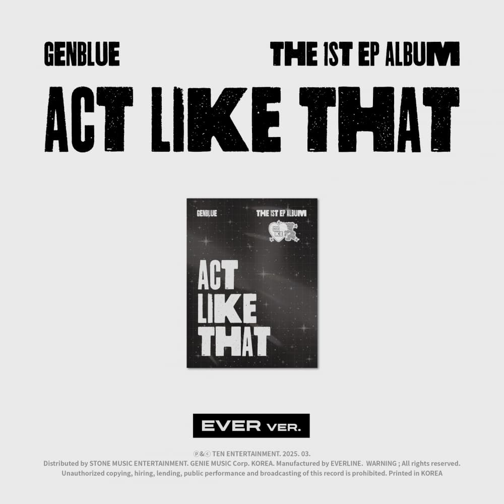 GENBLUE(젠블루) - 1th EP Album [ACT LIKE THAT](EVER MUSIC VER.)