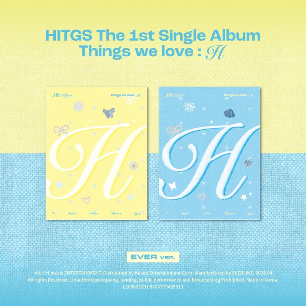 HITGS (힛지스) The 1st Single Album - Things we love : H (EVER) (Hi ver. / Hello ver.) [2종 세트]