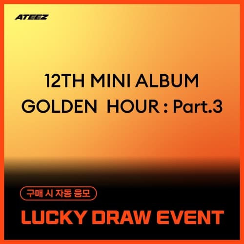 [LUCKY DRAW EVENT] ATEEZ(에이티즈) - 12TH MINI ALBUM [GOLDEN HOUR : Part.3] (POCAALBUM VER.) (랜덤)