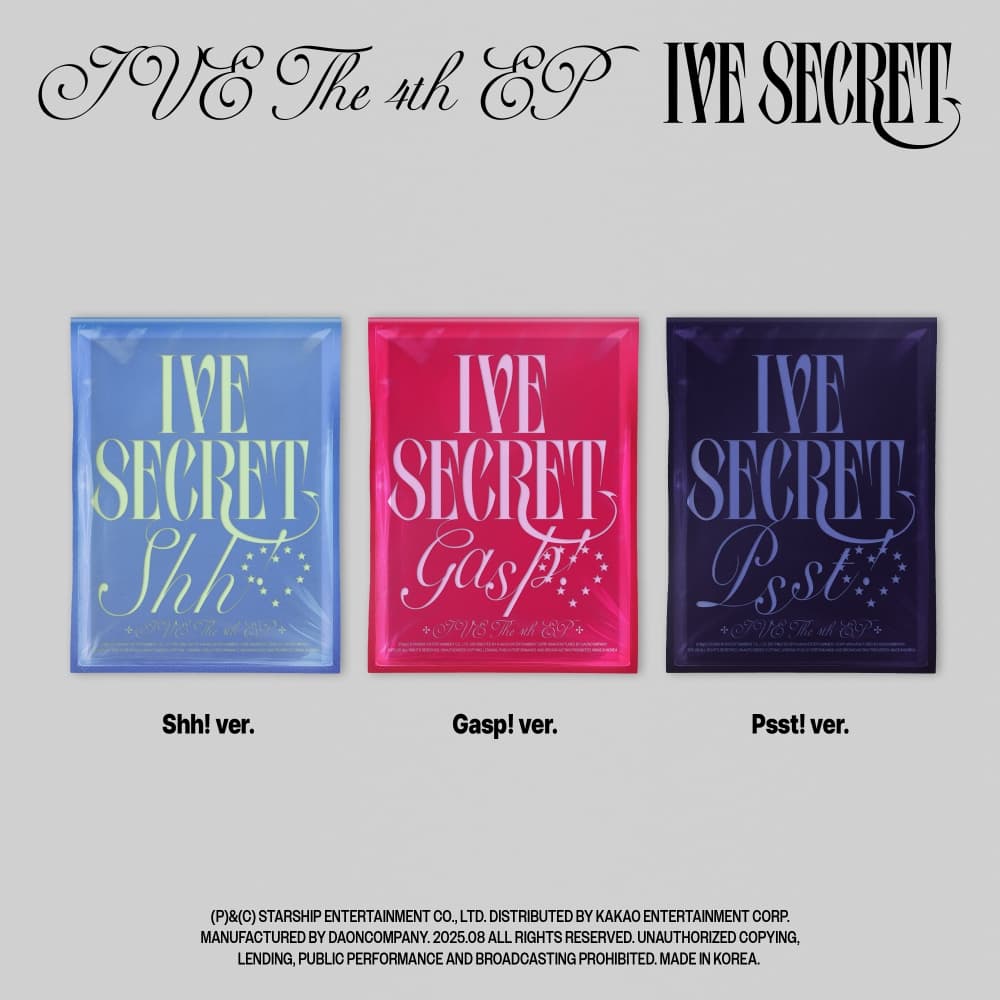 [세트/앨범3종] IVE (아이브) - THE 4th EP [IVE SECRET]