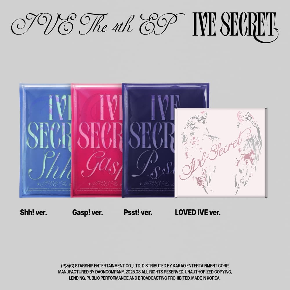 [세트/앨범4종] IVE (아이브) - THE 4th EP [IVE SECRET]