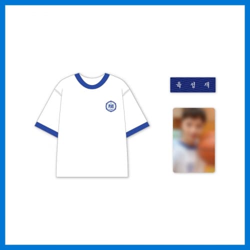 육성재(YOOK SUNGJAE)_09.반팔 티셔츠&와펜명찰 세트_2025 YOOK SUNG JAE FANCON [THE BLUE JOURNEY] OFFICIAL MD