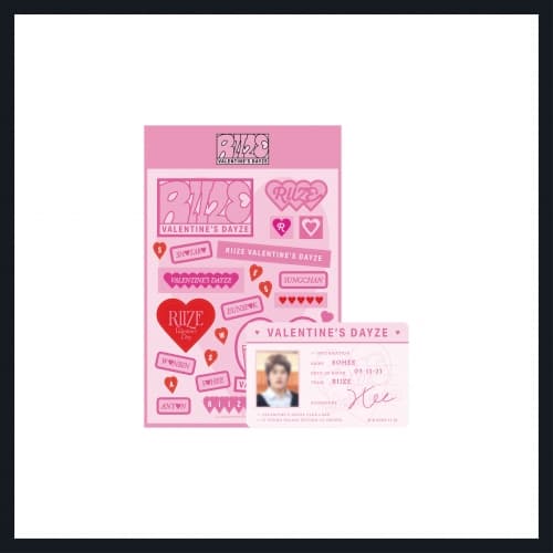 RIIZE_04.REMOVABLE STICKER + ID CARD SET_VALENTINE’S DAYZE POP-UP STORE OFFICIAL MD