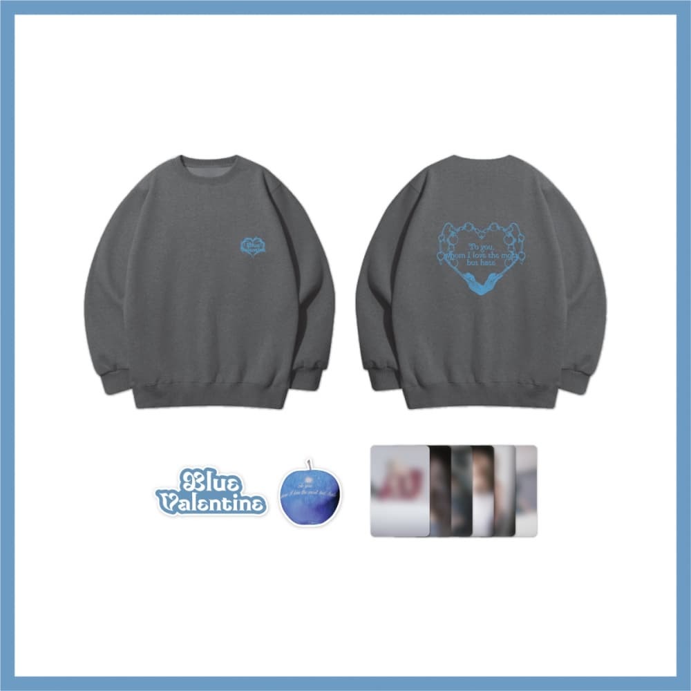 NMIXX_08.SWEATSHIRT & DIY PATCH SET_POP-UP STORE [Blue Valentine: inside the heart] OFFICIAL MD