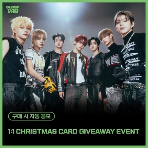 [12/25 1:1 CHRISTMAS CARD GIVEAWAY EVENT] [세트/앨범5종] CLOSE YOUR EYES - The 3rd Mini Album [blackout] (ticket ver.)