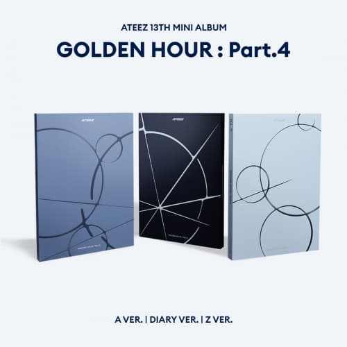 [세트/앨범3종] ATEEZ(에이티즈) - 13TH MINI ALBUM [GOLDEN HOUR : Part.4] (일반반)