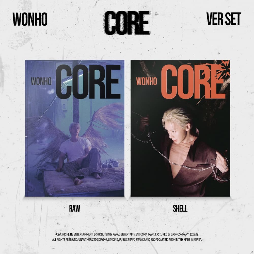 [세트/앨범2종] 원호 (WONHO) - EP [CORE] (Raw ver. / Shell ver.)