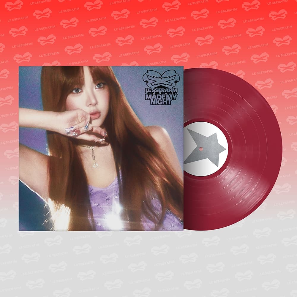 [변심반품불가] 르세라핌 (LE SSERAFIM) - 2nd Single Album 'Made My Night' Vinyl (WARM RED ver.)