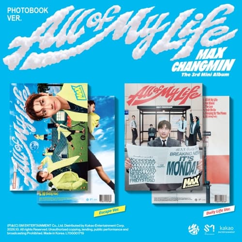 [세트/앨범2장] 최강창민(MAX) - 미니 3집 [All Of My Life] (Photobook Ver.)