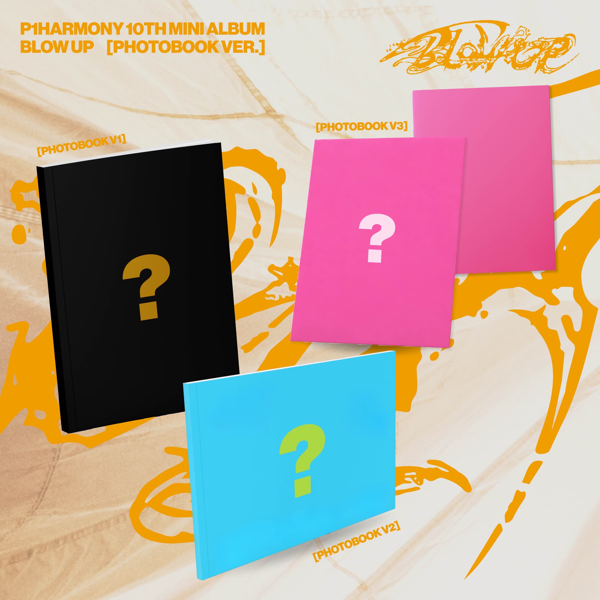 [세트/앨범3종] P1Harmony 10th Mini Album [BLOW UP] (Photobook Ver.) 